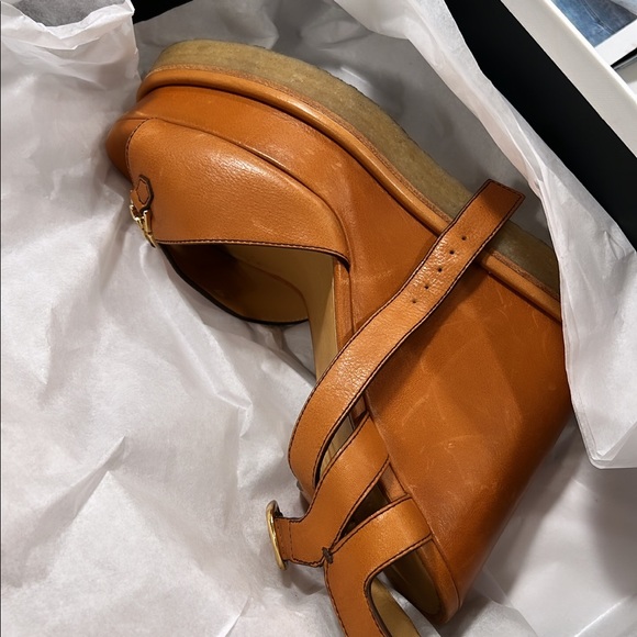 Celine Leather Brown wedge - Picture 4 of 5